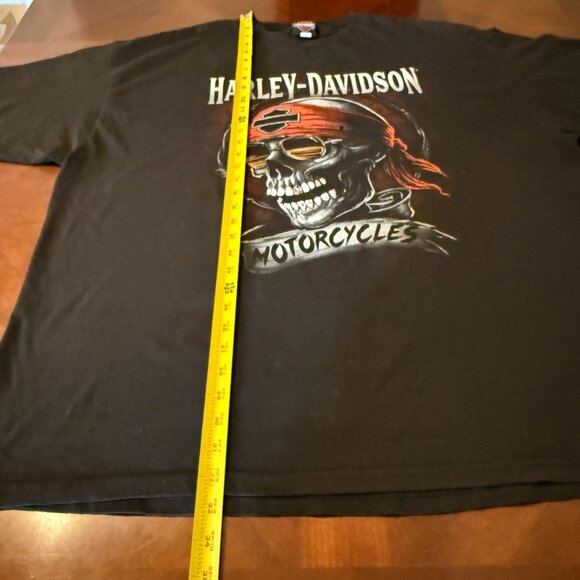 Harley-Davidson Biker Skull T-Shirt Gildan Black Oconomowoc Wisconsin USA‎ 3XL - Picture 9 of 12